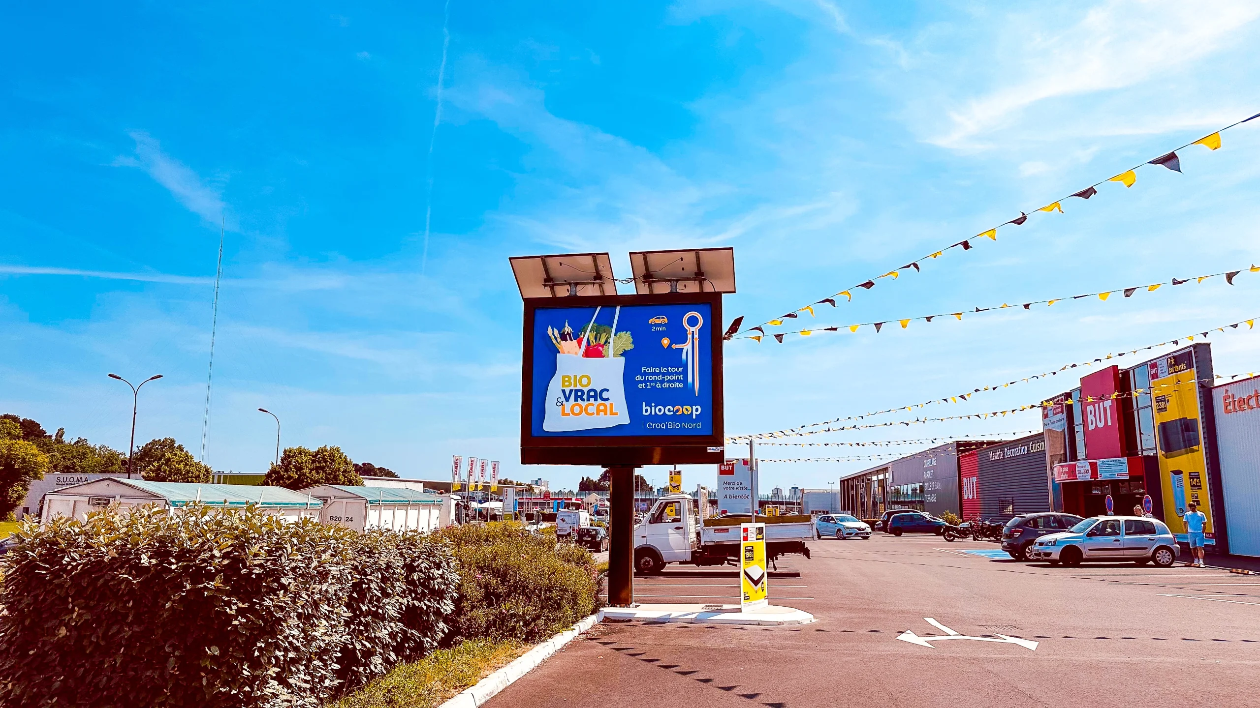 panneau affichage permanent Sodicos Biocoop La Roche-sur-Yon
